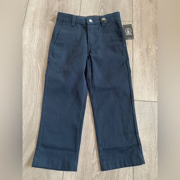 Volcom Boys' V Monty Chino Pant Navy blue great for school uniforms - Picture 1 of 6